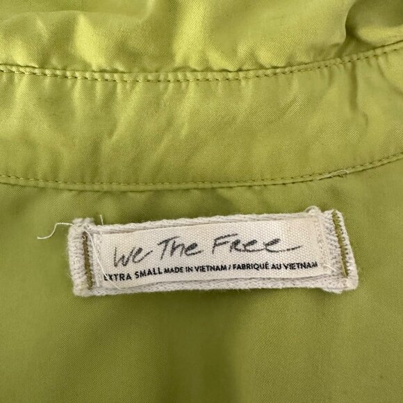 FP We The Free Love Until Tomorrow Poet Oversized Hi-lo Button Up Shirt Green X - Picture 11 of 13